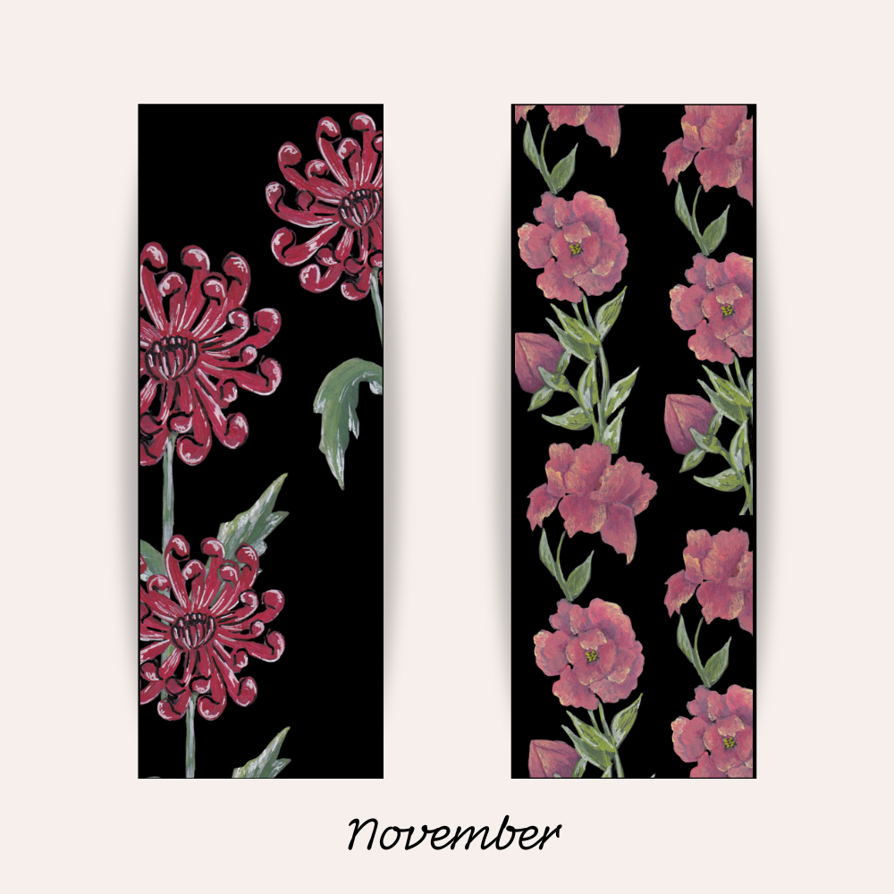 November Birth Flower Bookmark