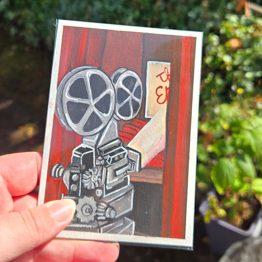 Film – Original 3.5x5 In Gouache Painting