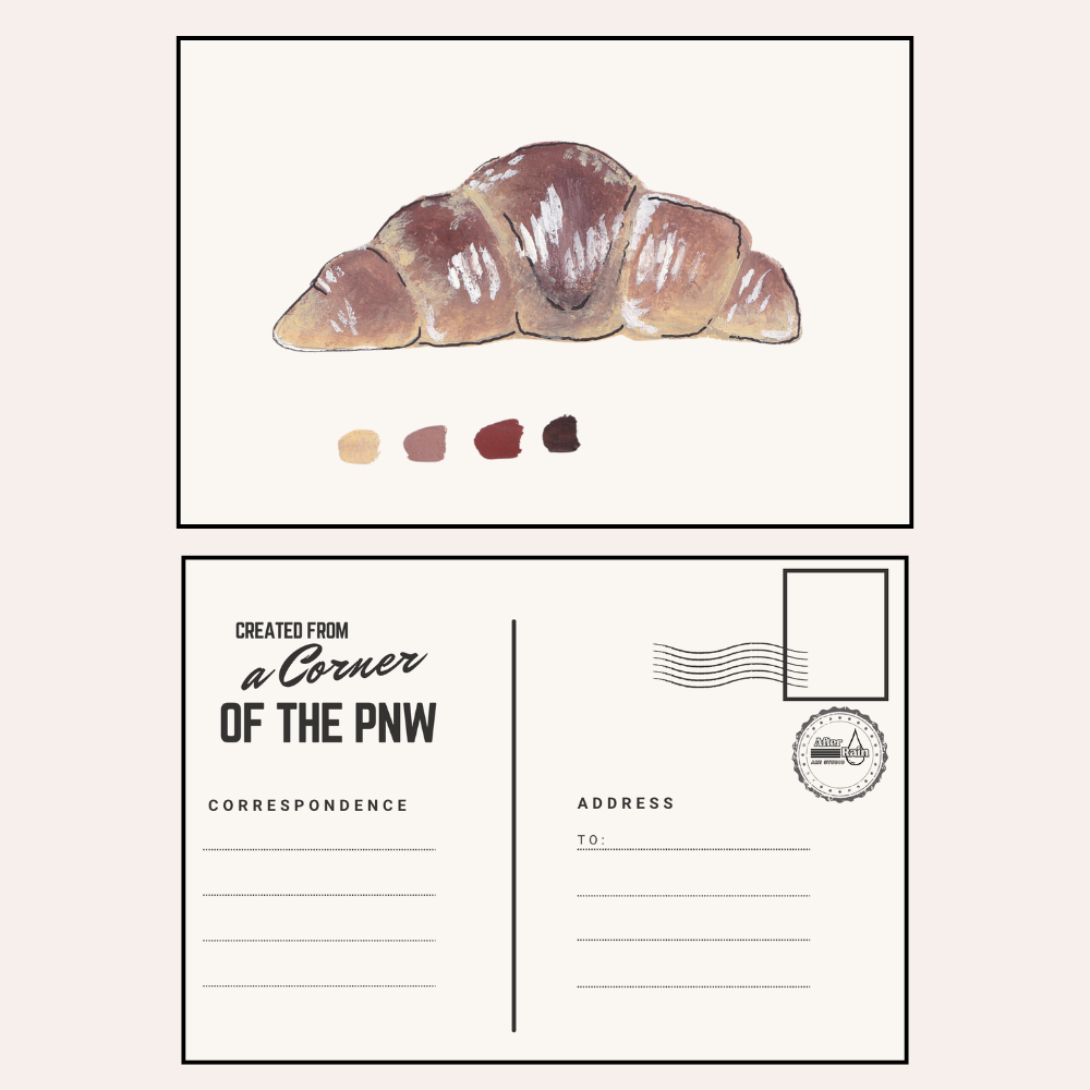 Croissant 7.1 x 5.5 Postcard