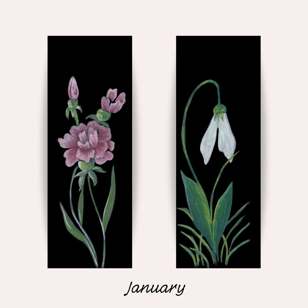 January Birth Flower Bookmarks