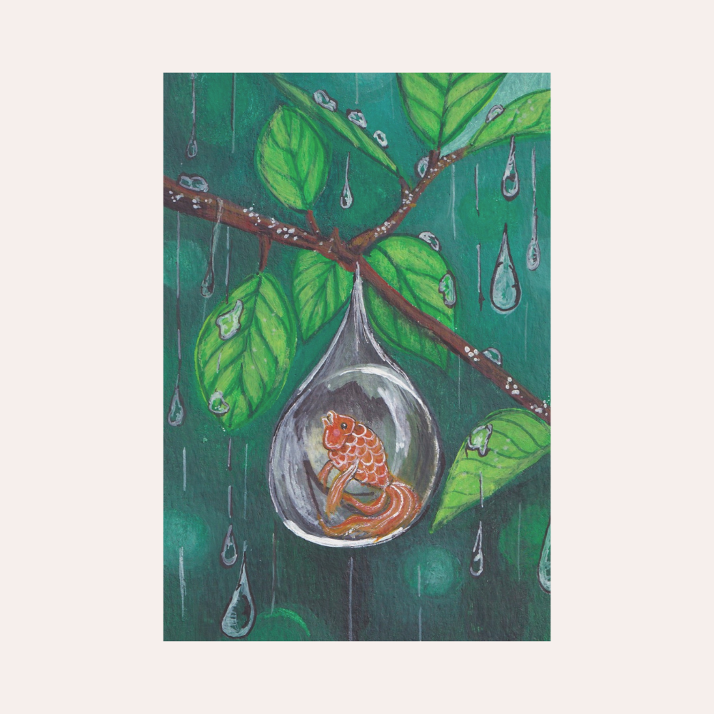 July Art Challenge – Day 13 Two Things Combined (5x7) (Digital Download)