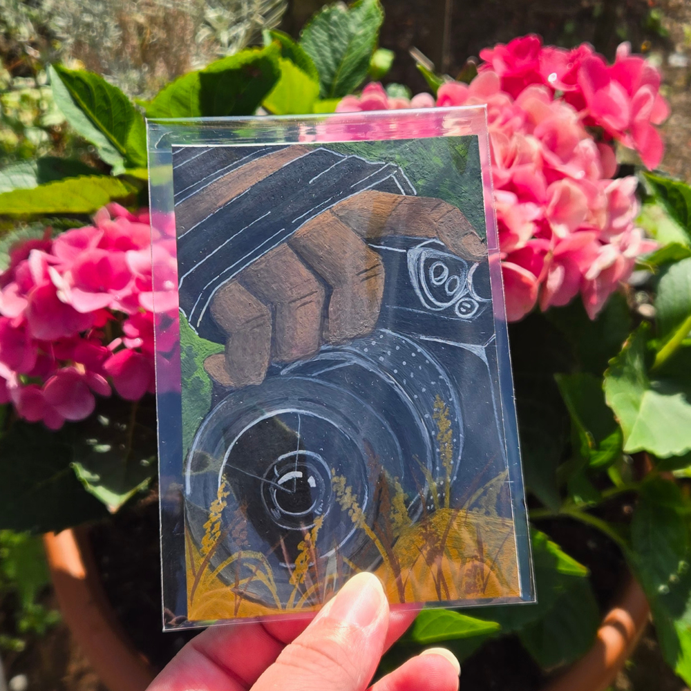 Camera – Original 3.5x5 In Gouache Painting