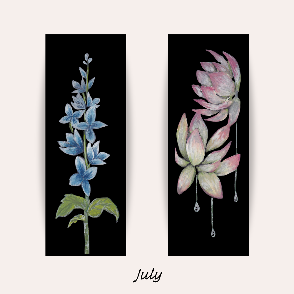 July Birth Flower Bookmark