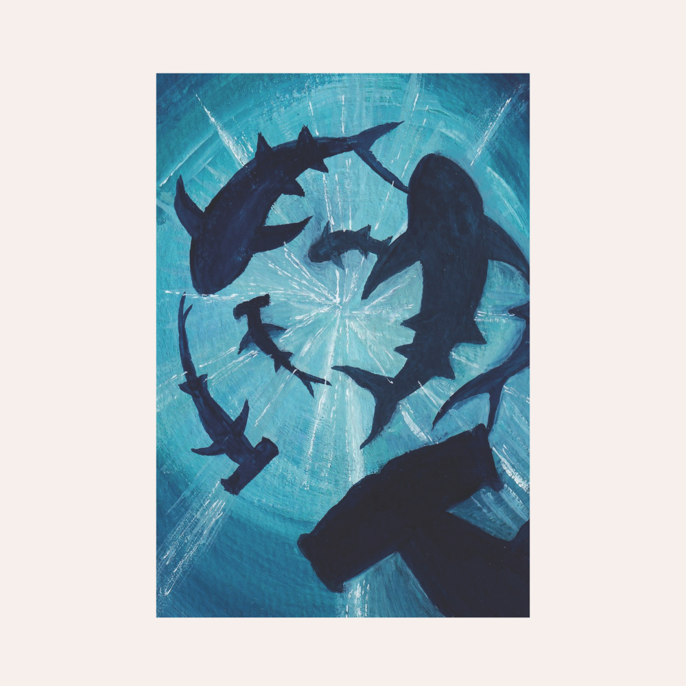 Animals July Art Challenge - Day 11 Aquatic Animals (5x7) (Digital Download)