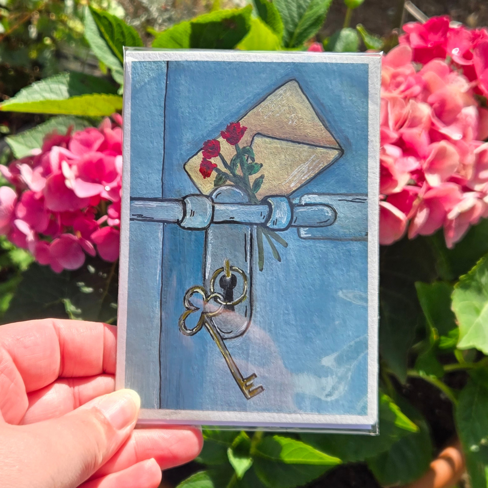 Key – Original 3.5x5 In Gouache Painting