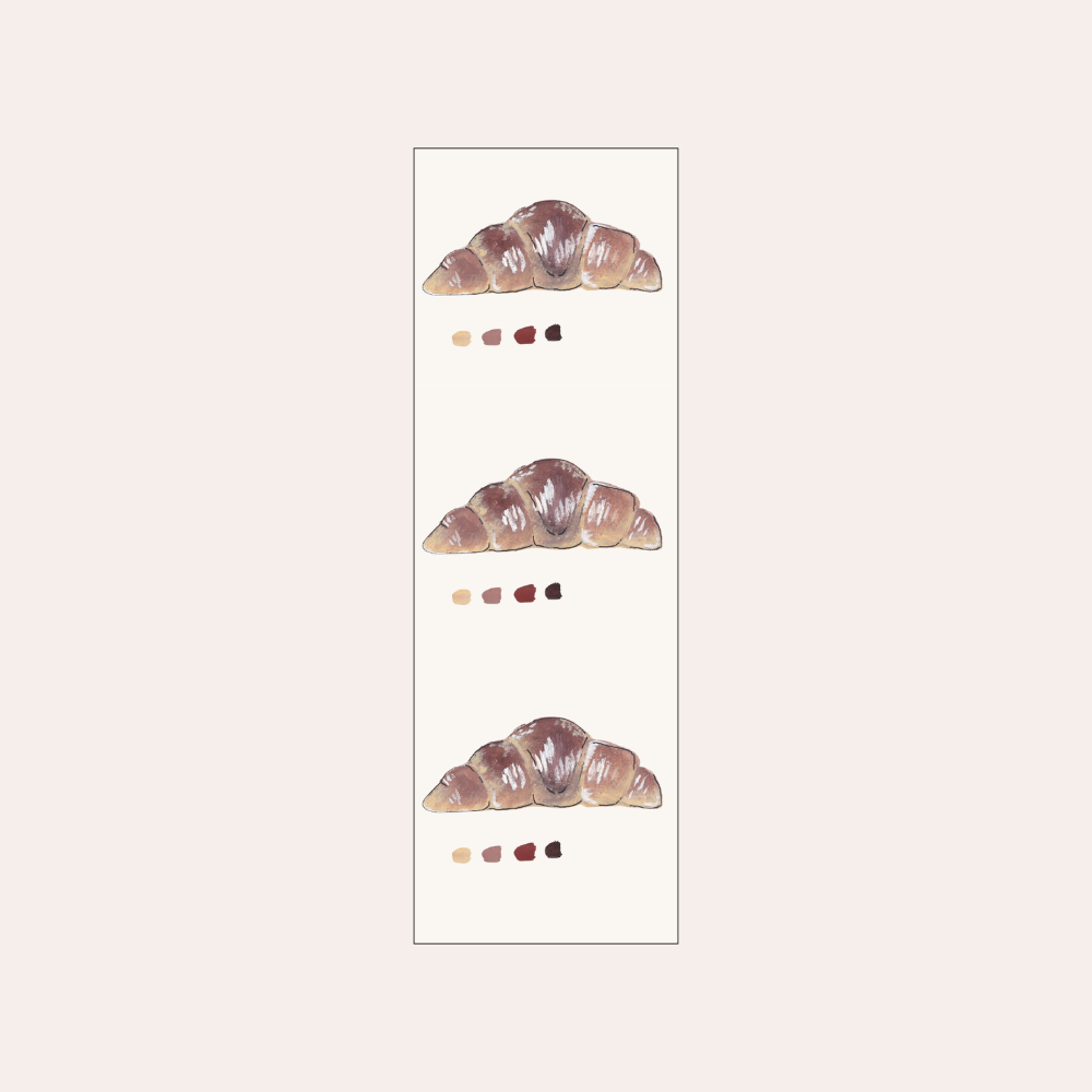 Croissant Double-Sided Bookmark ( 2x6 In )