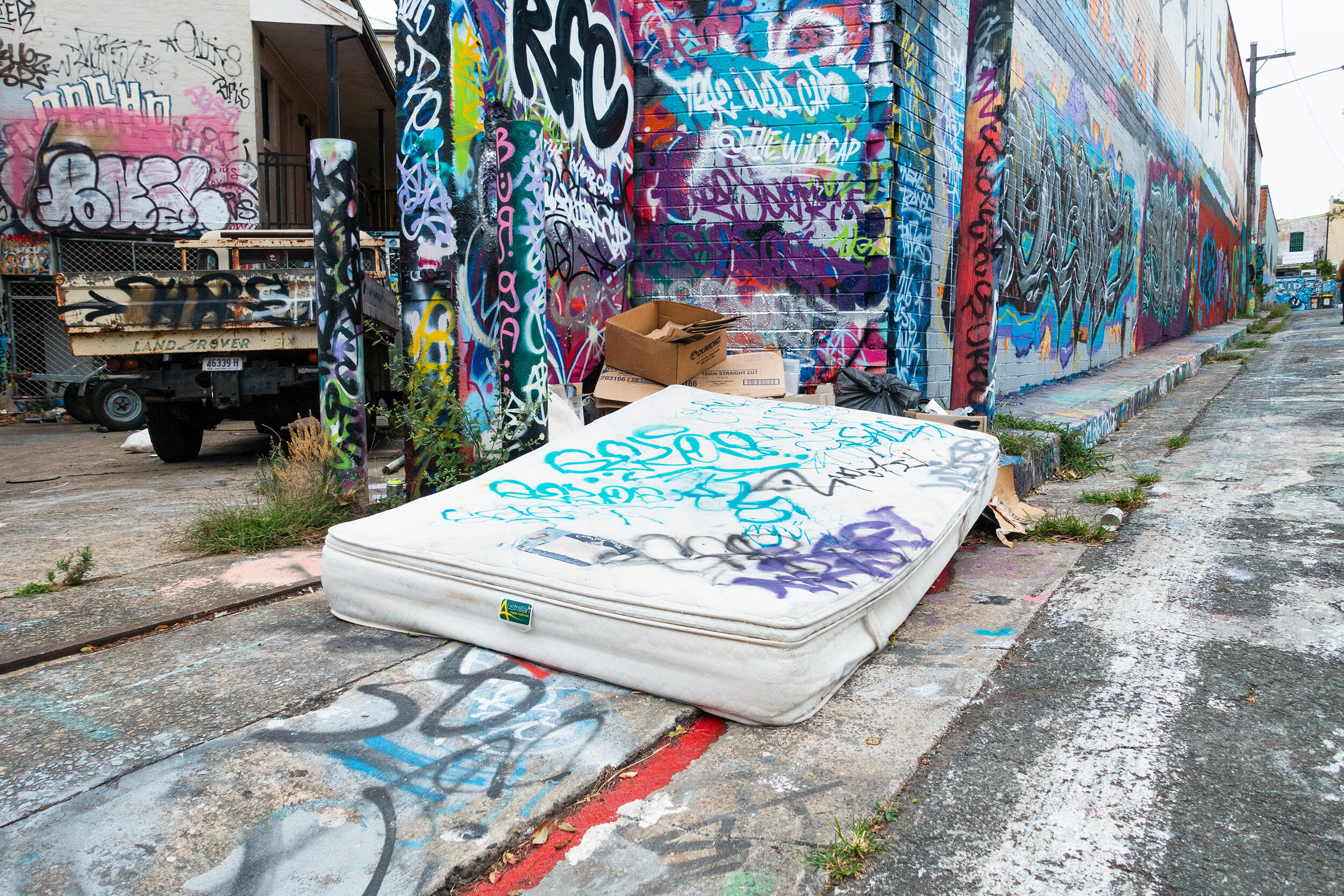 Phillip Lane, Newtown 2020. Graffiti artists never sleep.