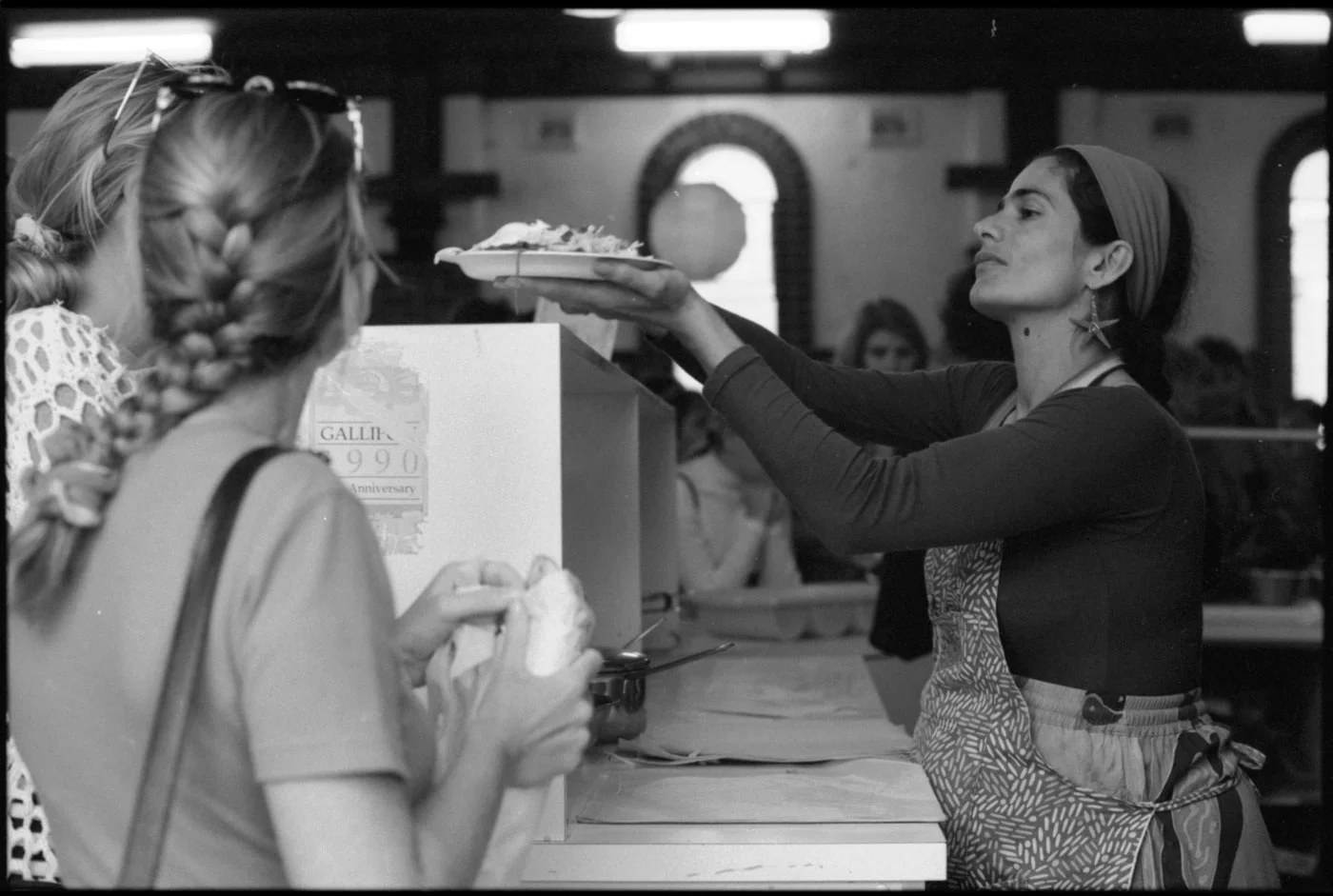 Tina Coorey epitomises the style with which her mother Veronica and family run the food hall kitchen. Tina had a baby girl within weeks of this photograph being taken. | 1992 | R42-12