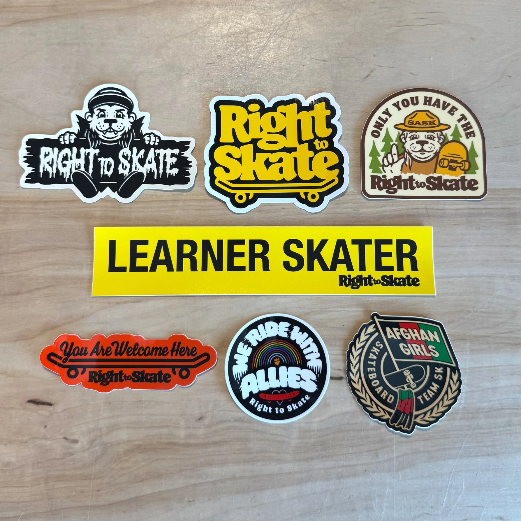 Right To Skate Stickers