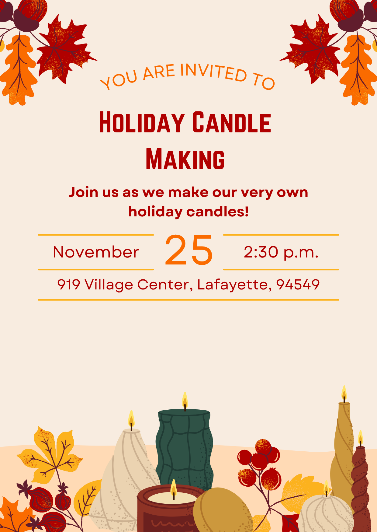 Holiday Candle Making 