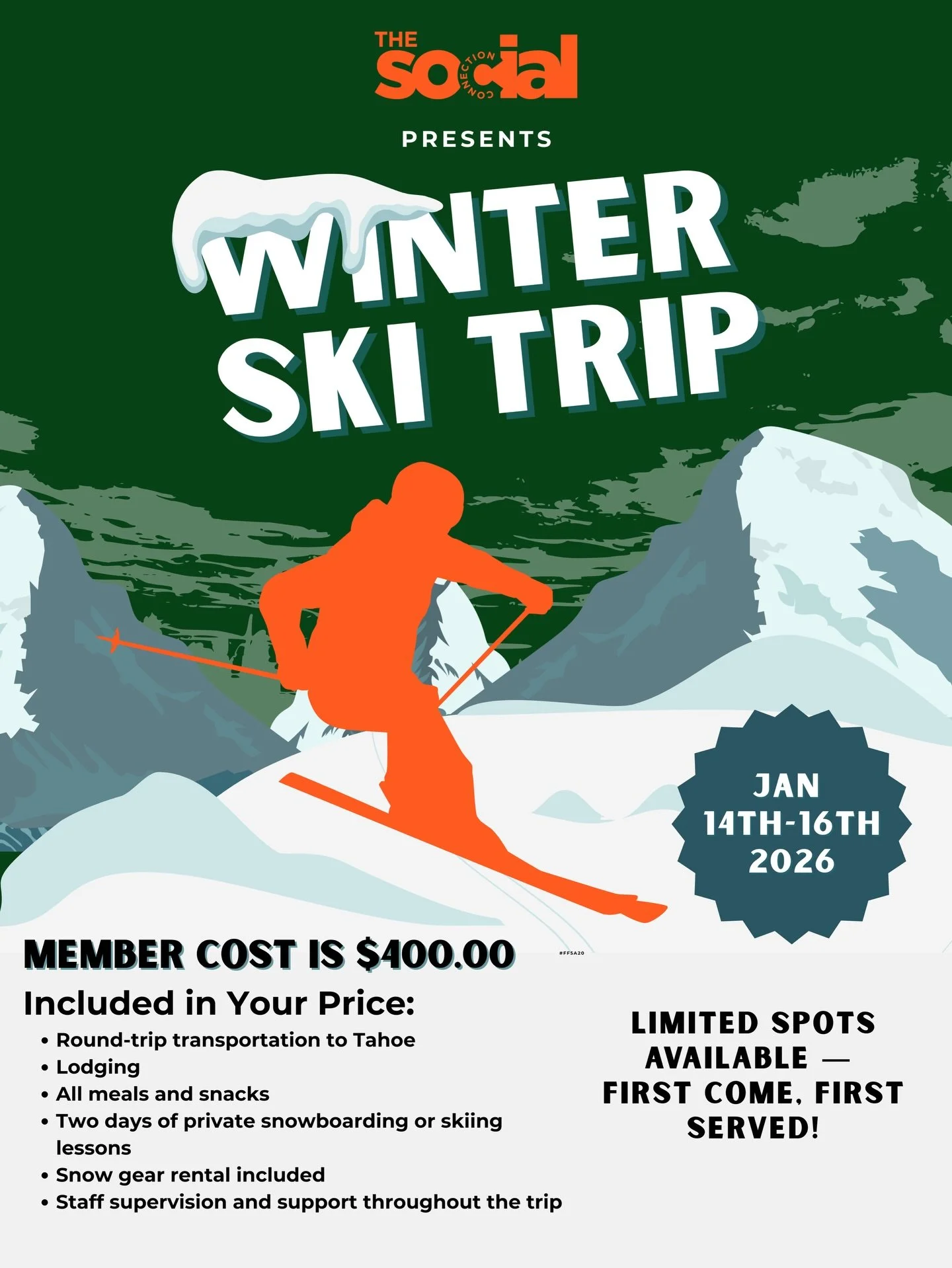 We&rsquo;re so excited for our upcoming skiing trip! Spots are officially full, and we can&rsquo;t wait to take you along on the journey with us next week as we make memories, try something new, and enjoy time together.❄️🎿⛷️