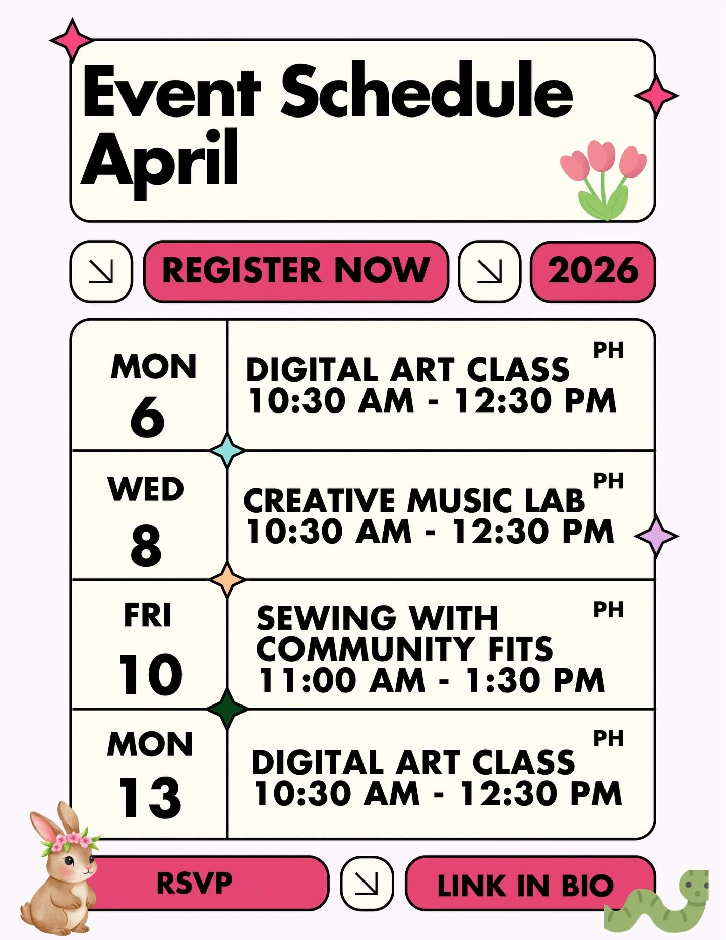 April is full of creativity, connection, and fun at The Social Connection! From Digital Art and Creative Music Lab to Cooking, Sewing, Hiking, and Driving Permit Class, this month is all about building skills, trying new things, and enjoying communit