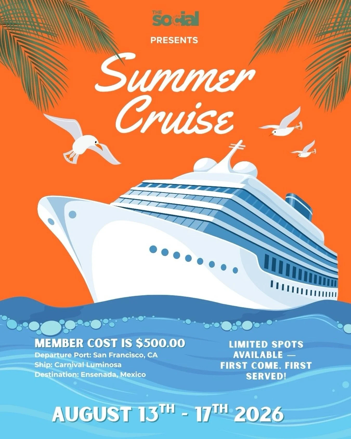 We&rsquo;re taking The Social Connection out to sea 🌊🚢

4 days. New experiences. Real independence. And memories that actually matter. From San Francisco to Mexico and back&mdash;with community, support, and a whole lot of fun in between.

This isn