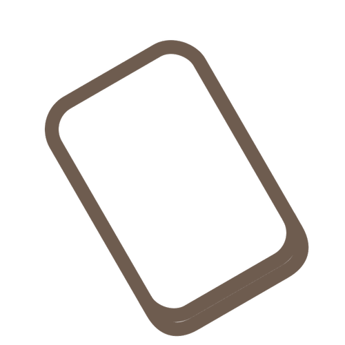Line drawing of a phone lying face down
