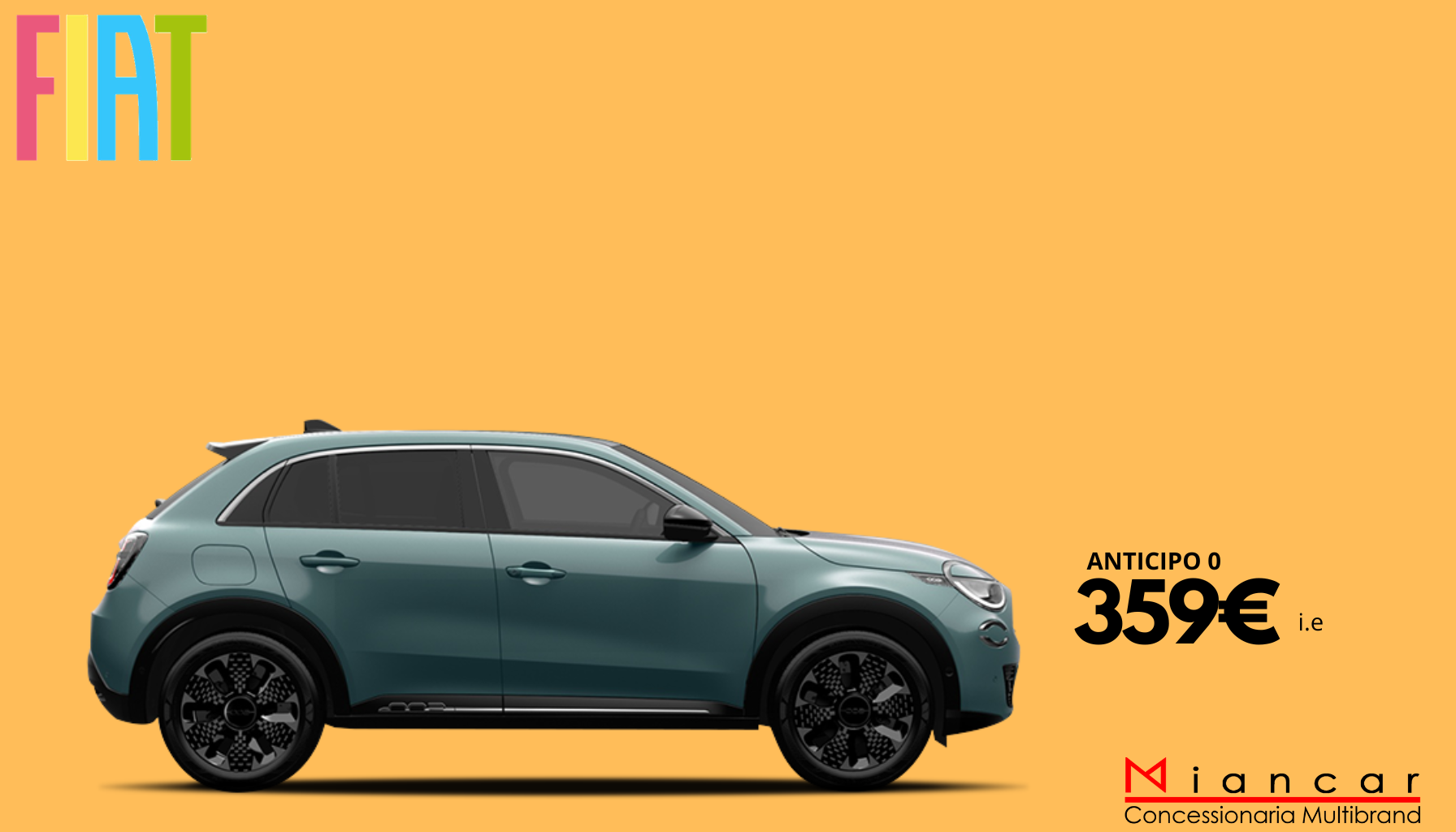 Offerta auto nuova Miancar con anticipo zero e rata mensile 359€