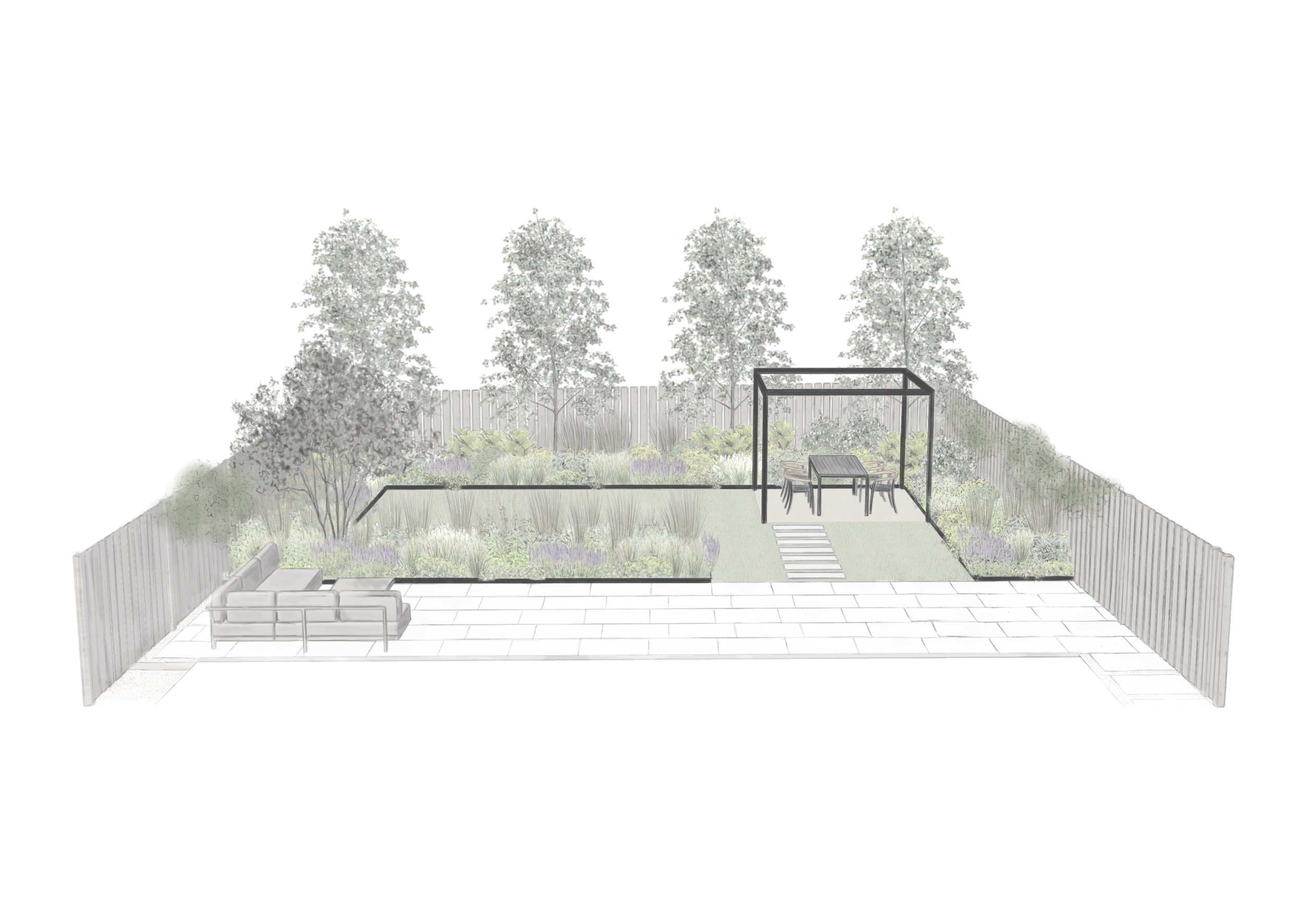 Contemporary Small Garden for Modern Living, Norfolk