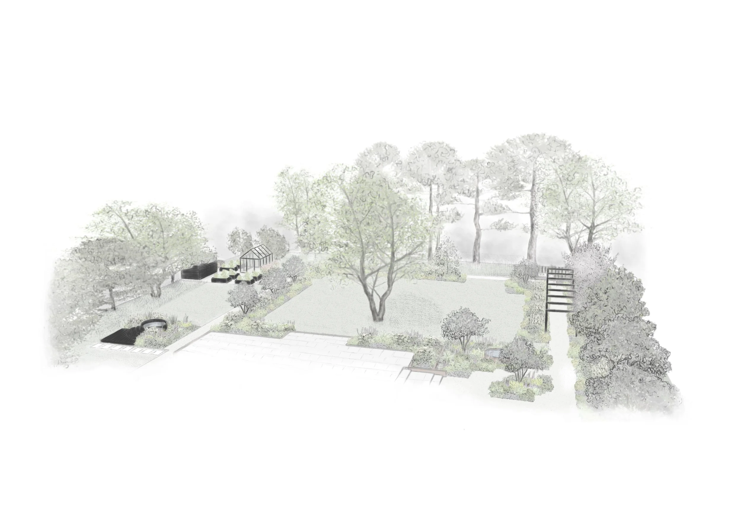 Design for a Contemporary Large Garden in Norfolk Designed by Stark Strand Garden Design