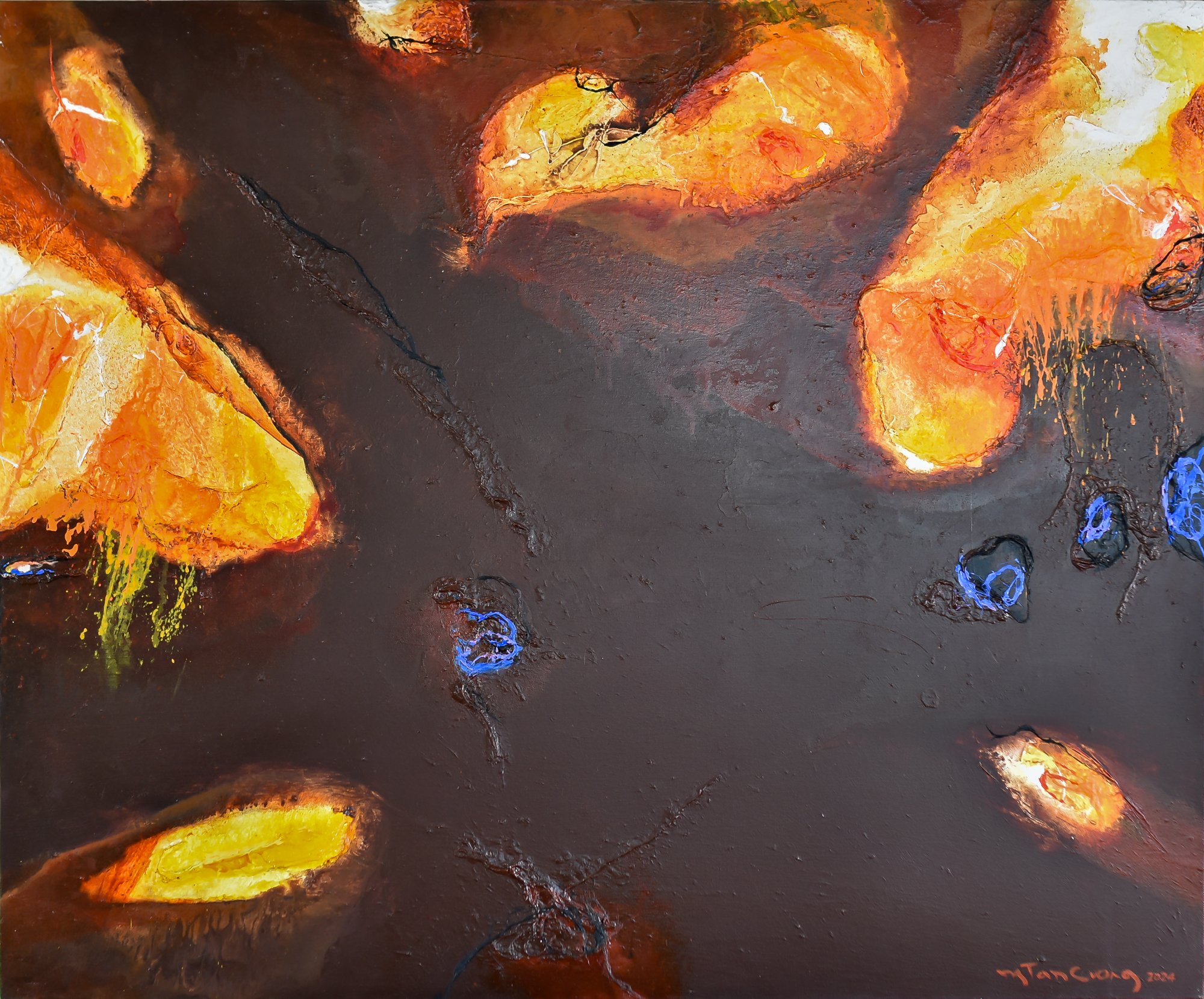 07- Nguyen Tan Cuong, 2024, mixed media, oil on canvas 120 x 140 cm. Photo by Galerie Bao.jpg