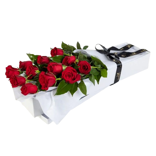 12 Columbian Roses (Bouquet - Long Box)
