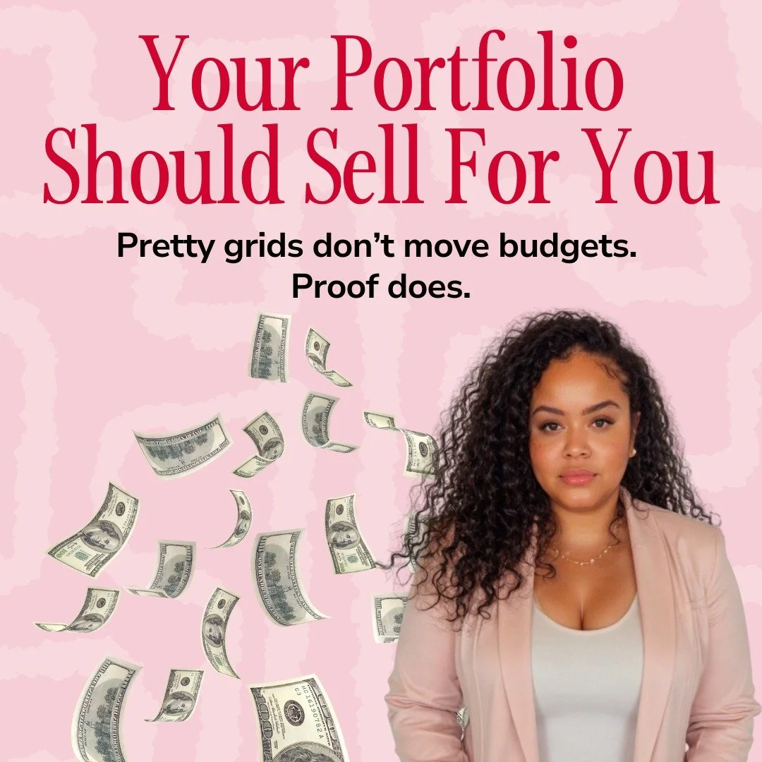 Your Portfolio Should Sell For You

Pretty grids don&rsquo;t move budgets. Proof does. I help VAs rebuild portfolios into fast case studies any buyer can scan in 90 seconds and say yes with confidence.

Rebuild the portfolio:
&rarr; Problem &rarr; pr