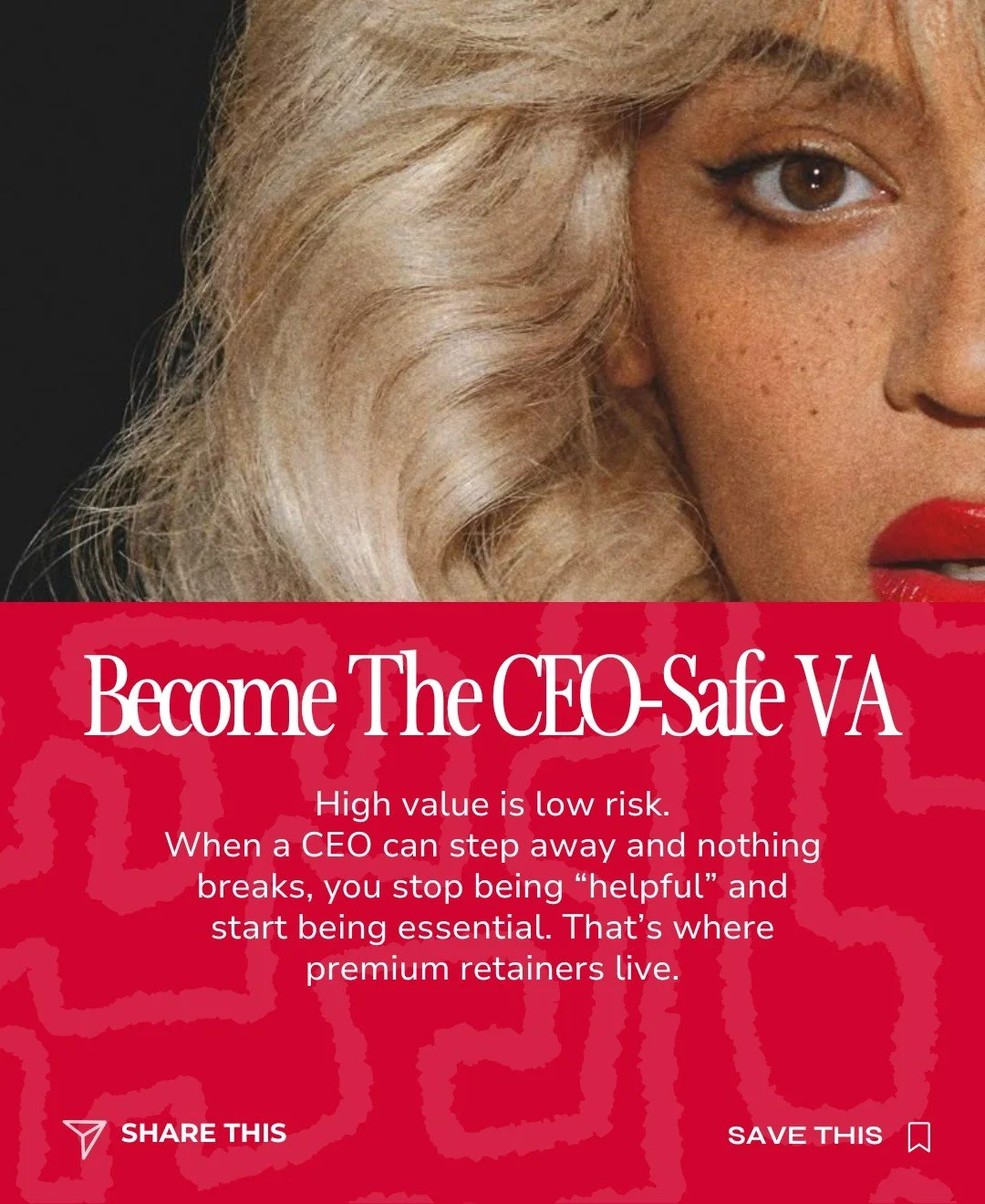 Become The CEO-Safe VA

High value is low risk.
When a CEO can step away and nothing breaks, you stop being &ldquo;helpful&rdquo; and start being essential. That&rsquo;s where premium retainers live.

Make your work CEO-safe:
&rarr; SOPs for every re