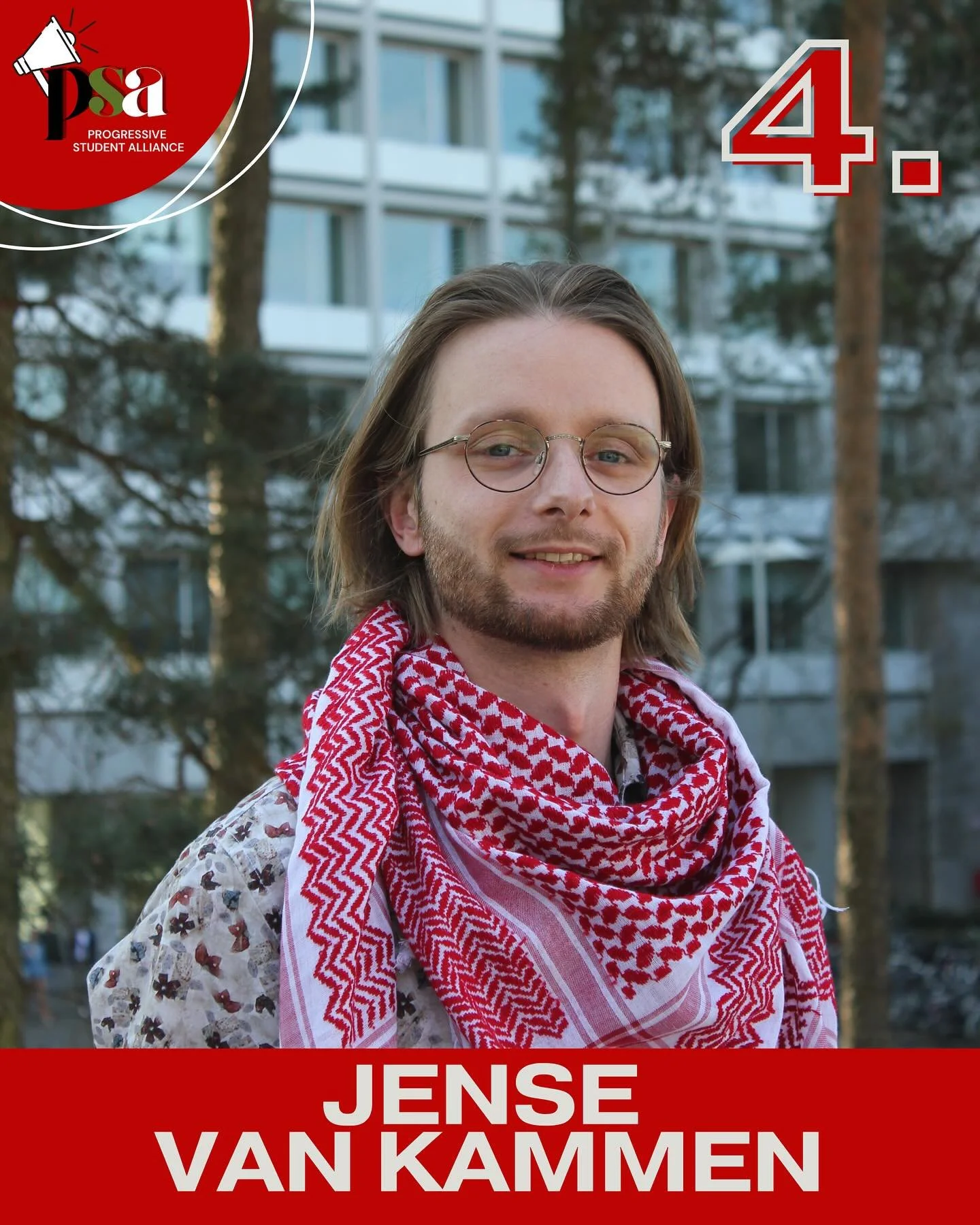 Meet our number 4 candidate on the Progressive Student Alliance list, Jense!
Vote PSA from April 29 to May 1!

✊❤️&zwj;🔥
