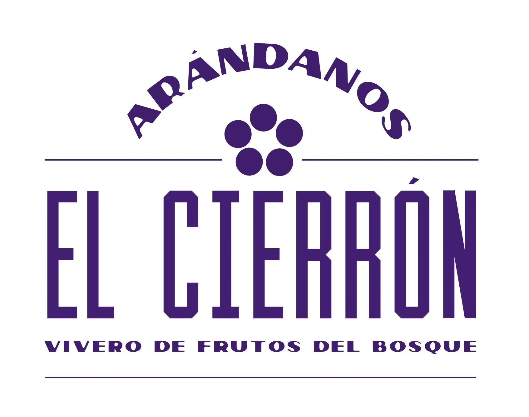 Logo  'El Cierrón', un vivero de frutos del bosque. Un cliente que trabaja con nosotras.