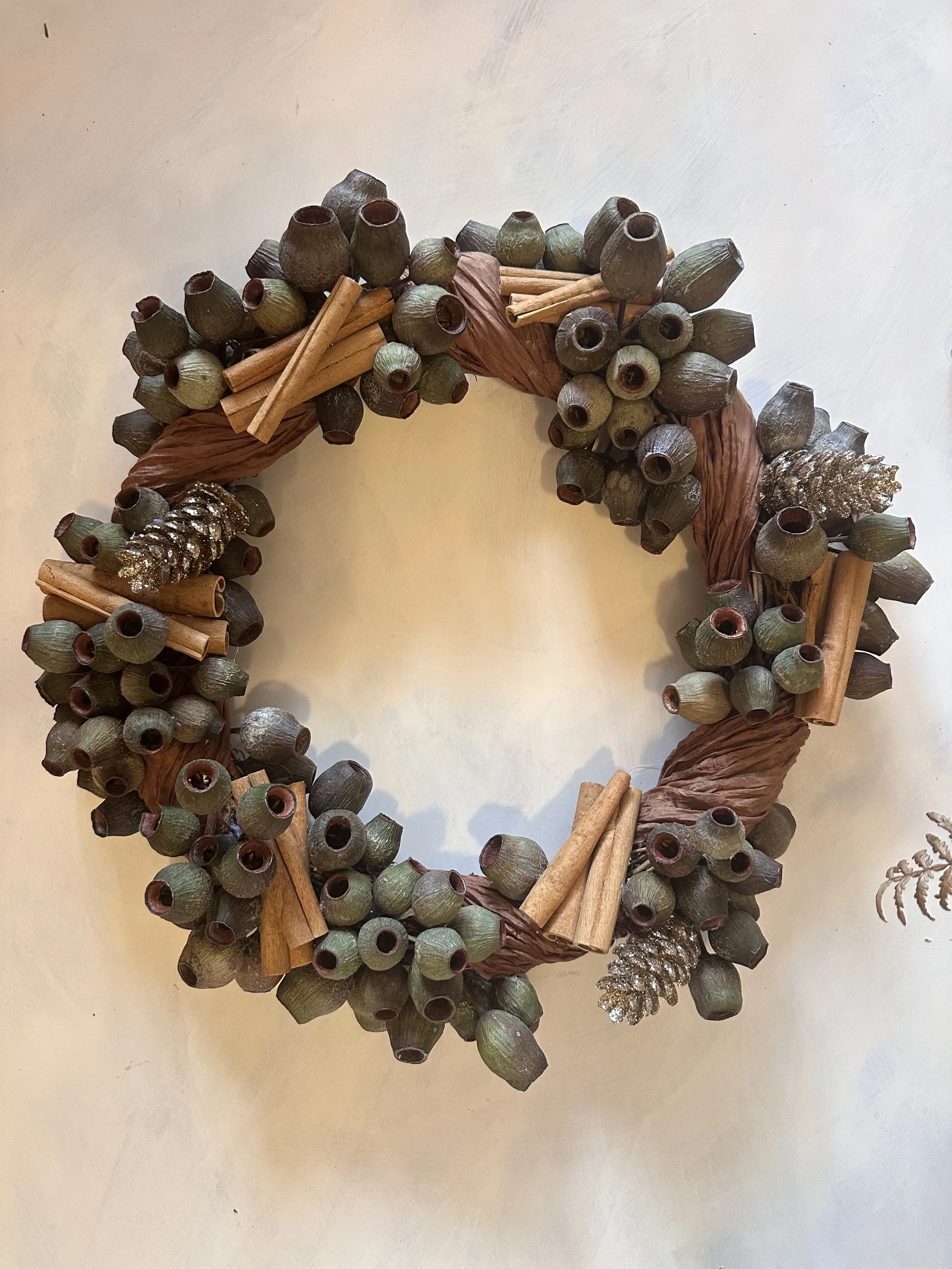 Eucalyptus and cinnamon wreath
