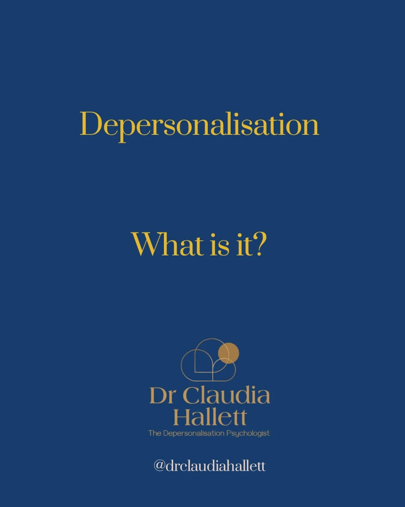 Depersonalisation. 

So, what exactly is it?

This is the first question I typically get asked when I tell people what I specialise in.

The key defining features are:
⭐️ Experiencing your body as strange and unreal
⭐️ Feeling detached from your thou