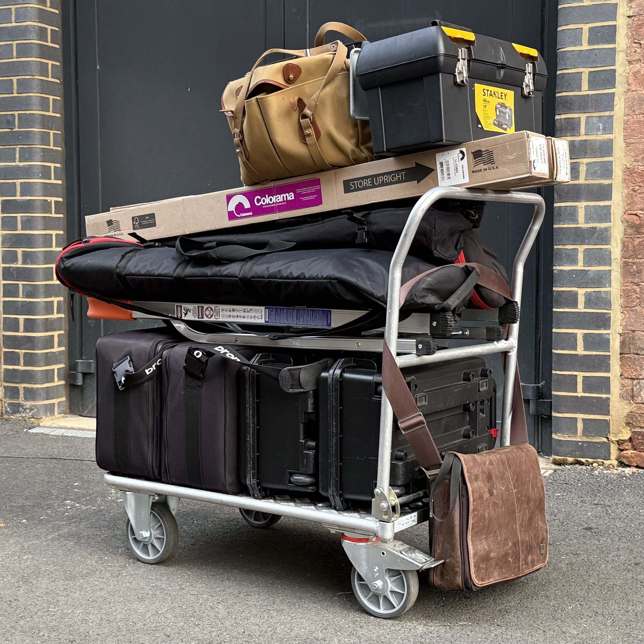 Charles Ward's location kit for Northamptonshire photoshoots