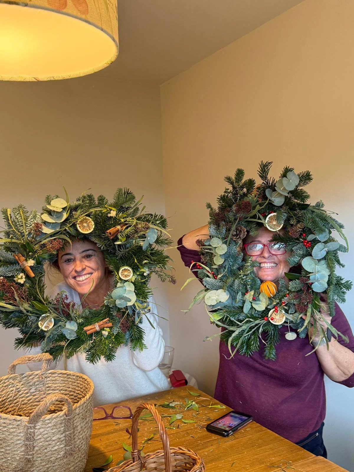 Coronas de Navidad taller Mimosa & Co