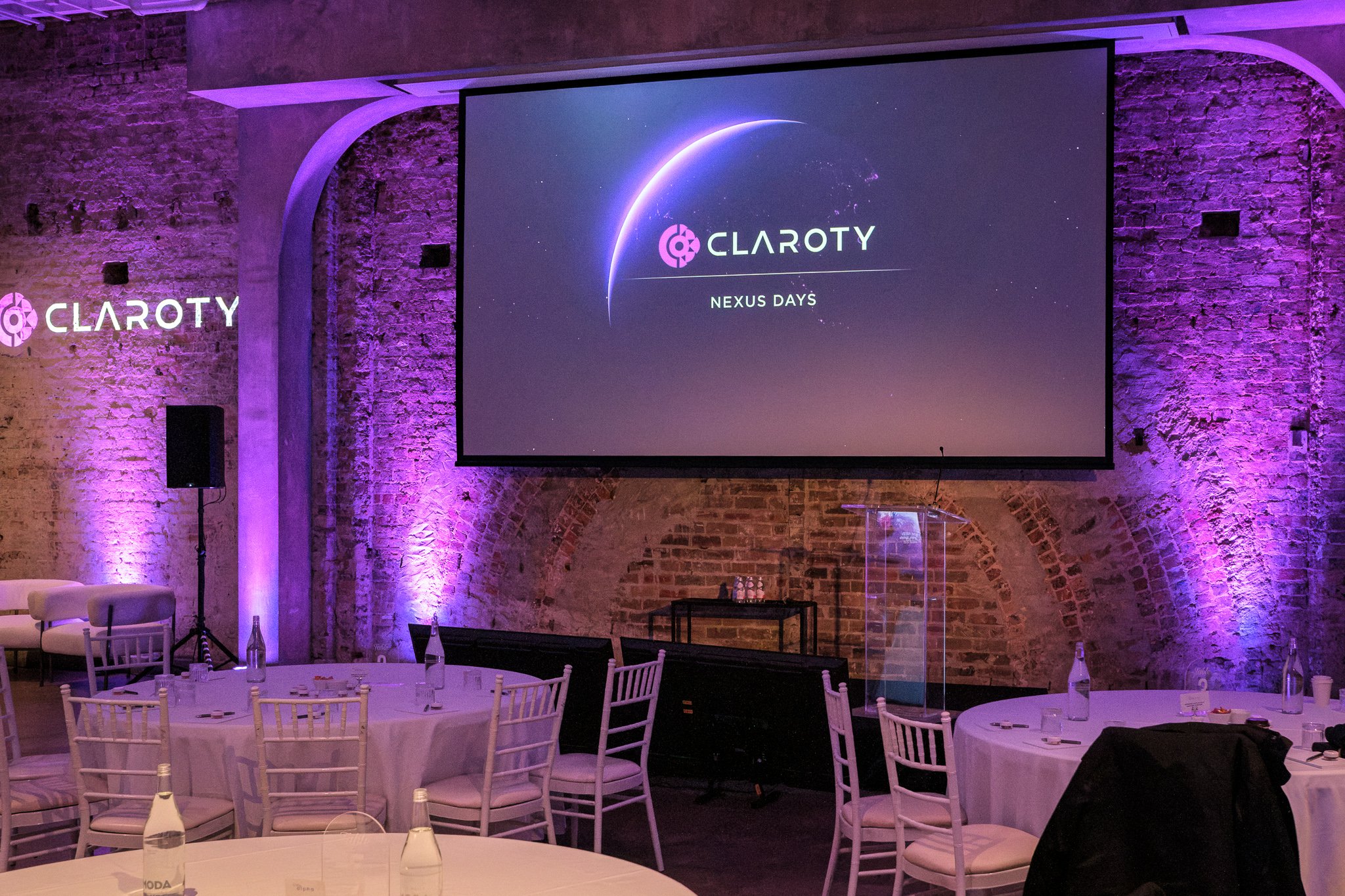 Corporate event photography Sydney — dressed conference venue before guests arrive