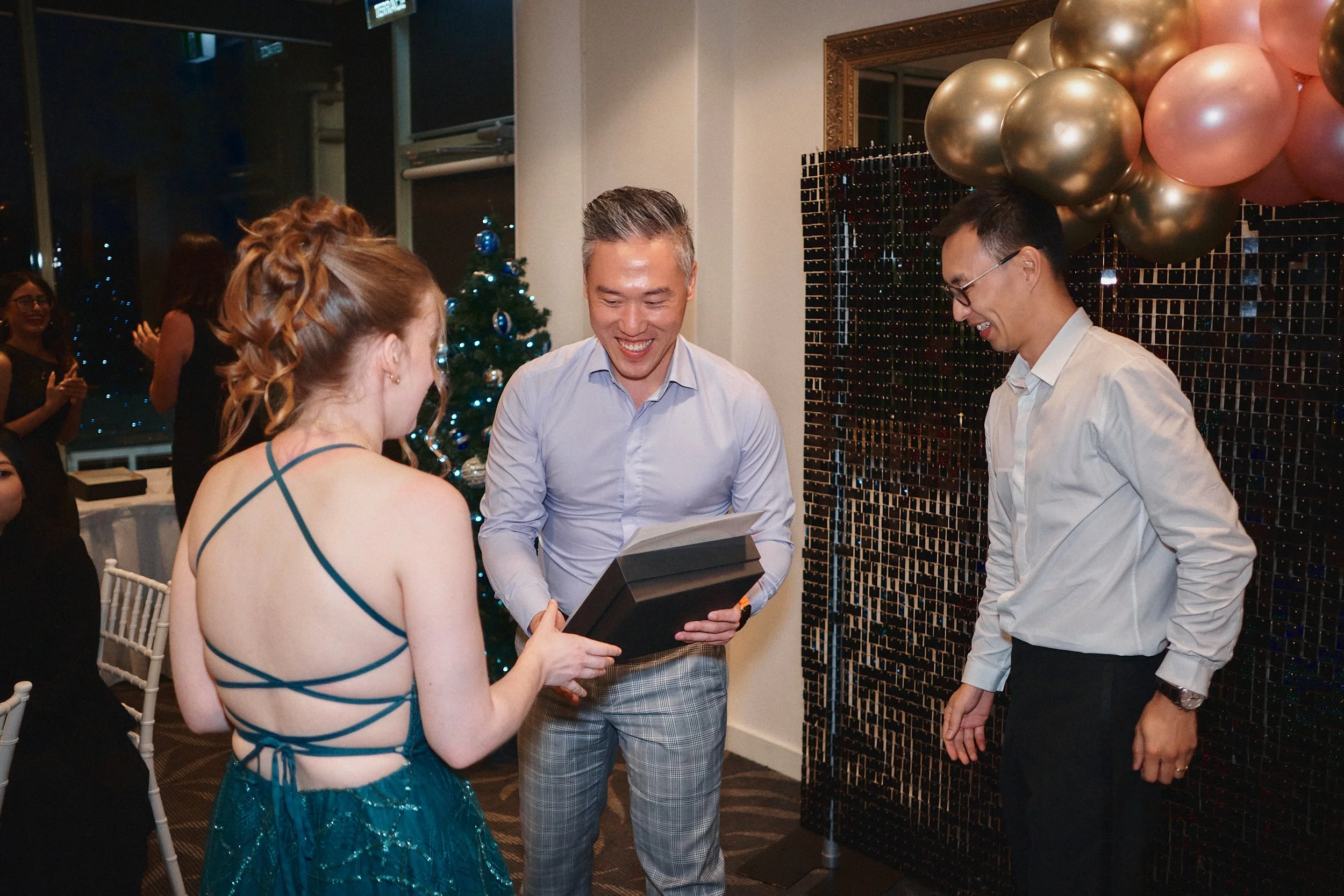 Award presentation at Corporate Christmas Party Guests in Castle Hill Sydney