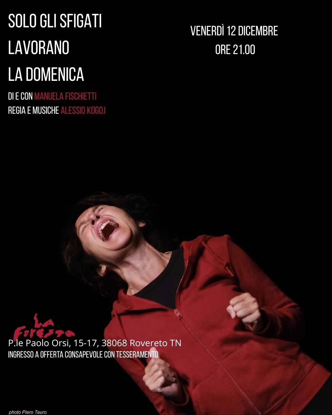 Ci vediamo domani in quel bellissimo spazio di comunit&agrave; che si chiama @la.foresta.rovereto ❤✊alle ore 21.00.
Per gridare che vogliamo lavorare e sognare ancora.

𝙎𝙤𝙡𝙤 𝙜𝙡𝙞 𝙨𝙛𝙞𝙜𝙖𝙩𝙞 𝙡𝙖𝙫𝙤𝙧𝙖𝙣𝙤 𝙡𝙖 𝙙𝙤𝙢𝙚𝙣𝙞𝙘𝙖 
di e con @