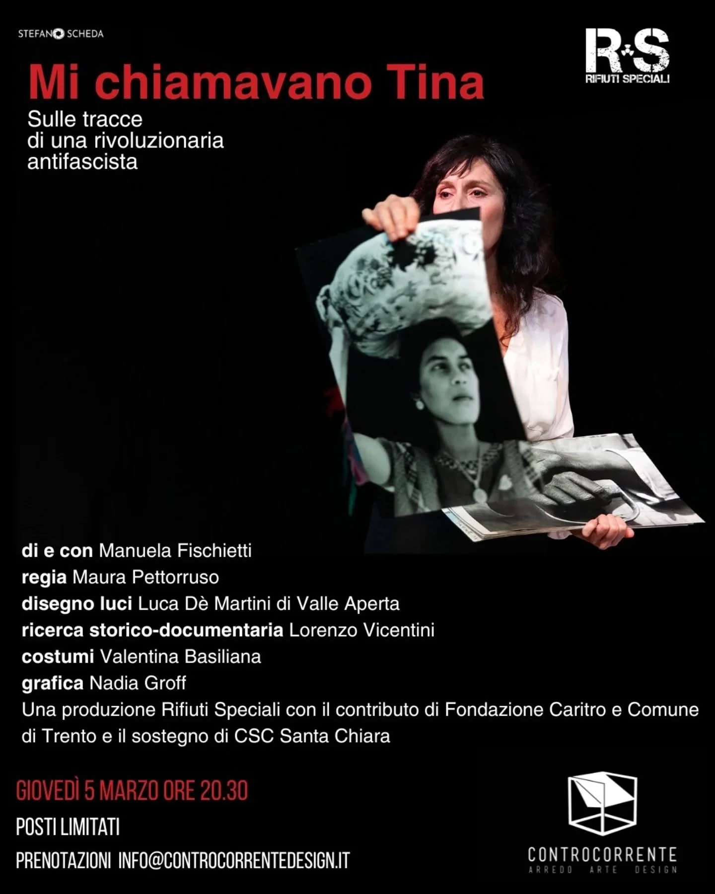 Che bello portare Tina Modotti nello spazio di Controcorrente Design &hearts;️
5 marzo ore 20.30.
I posti sono solo 20. Saremo intimi e vicini.

Prenotazione obbligatoria scrivendo a info@controcorrentedesign.it. Oppure chimatemi 🌊
Ingresso gratuito