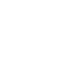 Un fond blanc avec un logo blanc représentant une silhouette de visage stylisée dans un cercle, sur un fond noir.