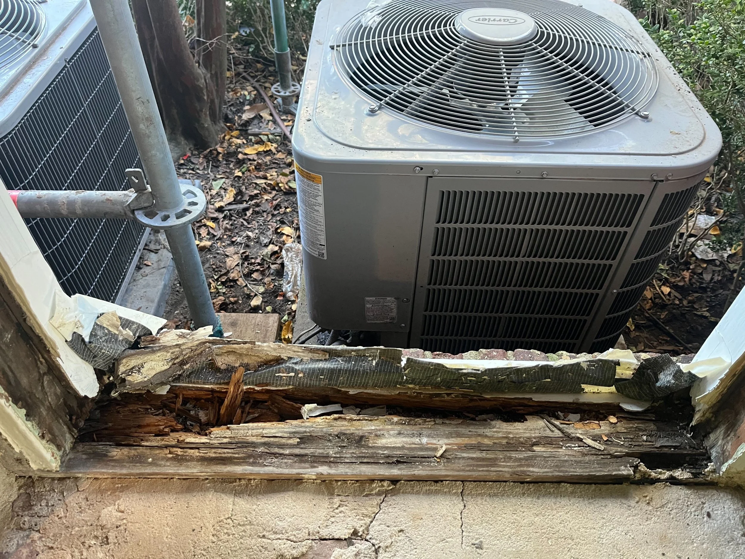 Completely rotted historic window sill