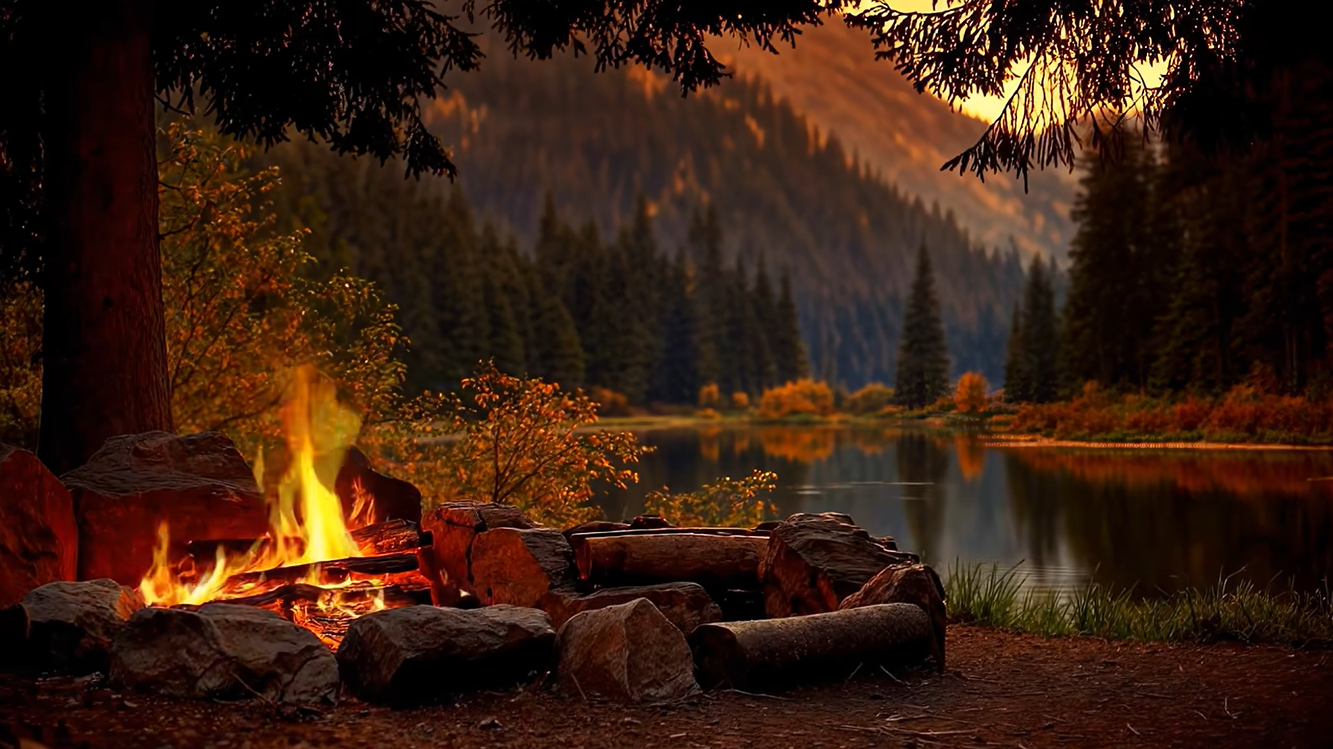 Click the photo to hear fireplace crackling!