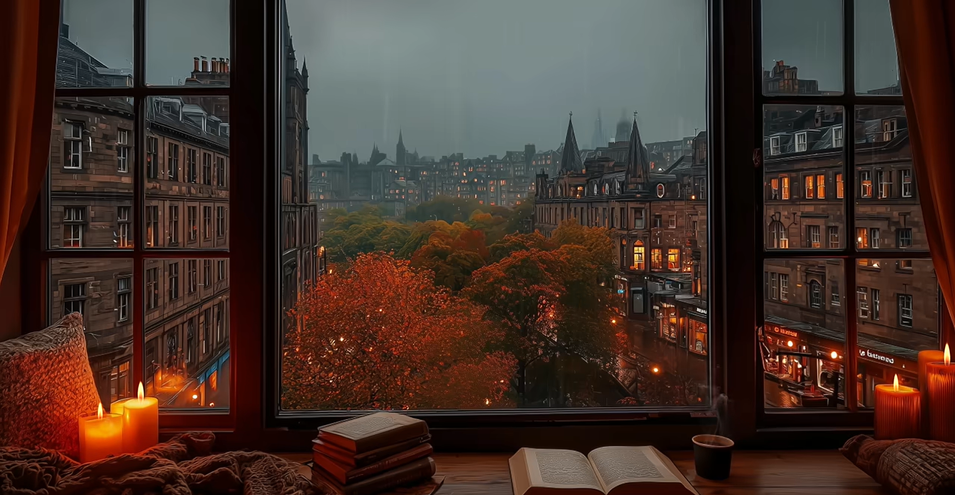 Click the photo to hear cozy rain sounds!