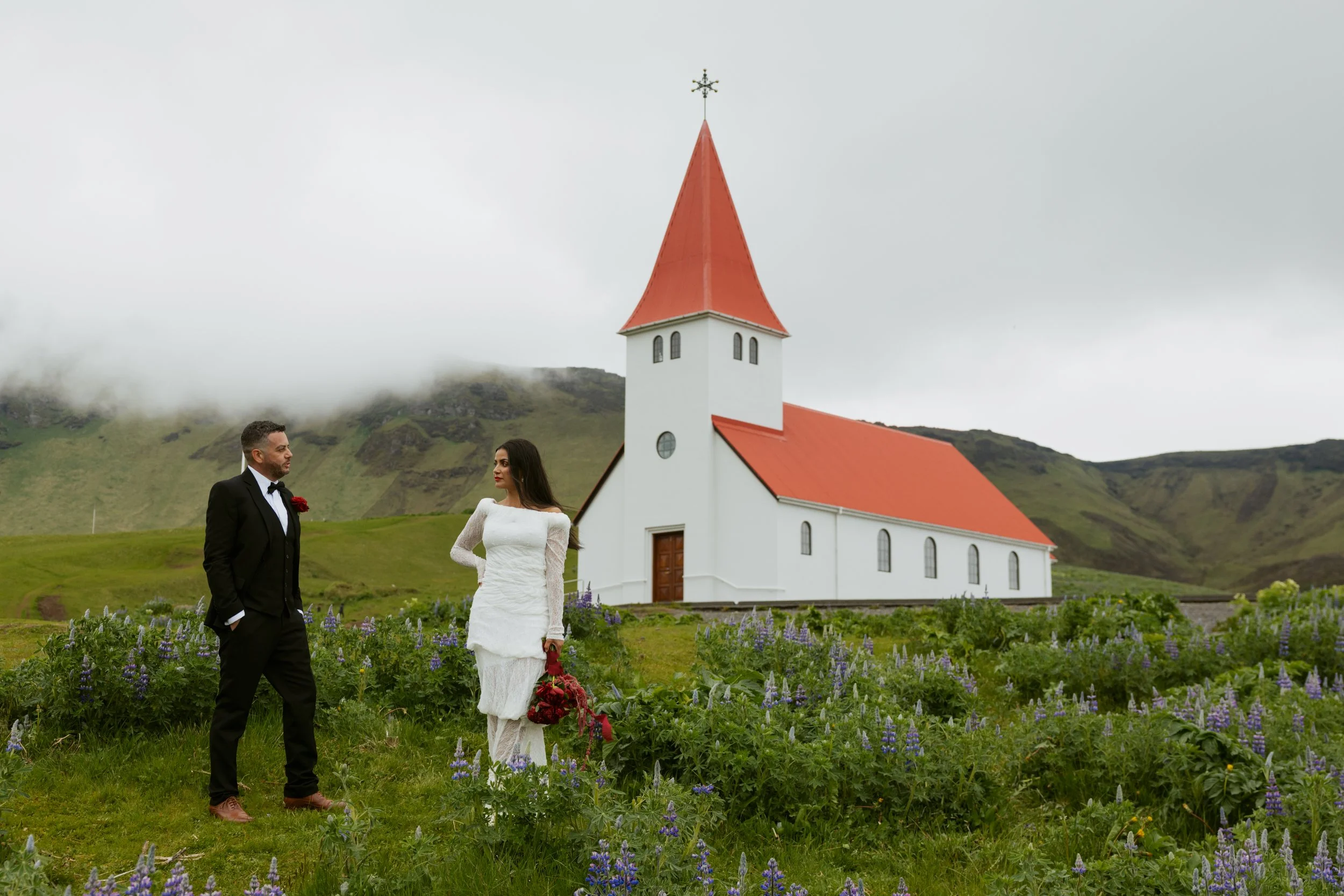 Iceland Black sand beach elopement 