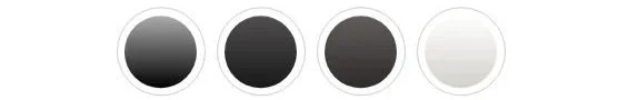 Gradient circles from dark gray to white