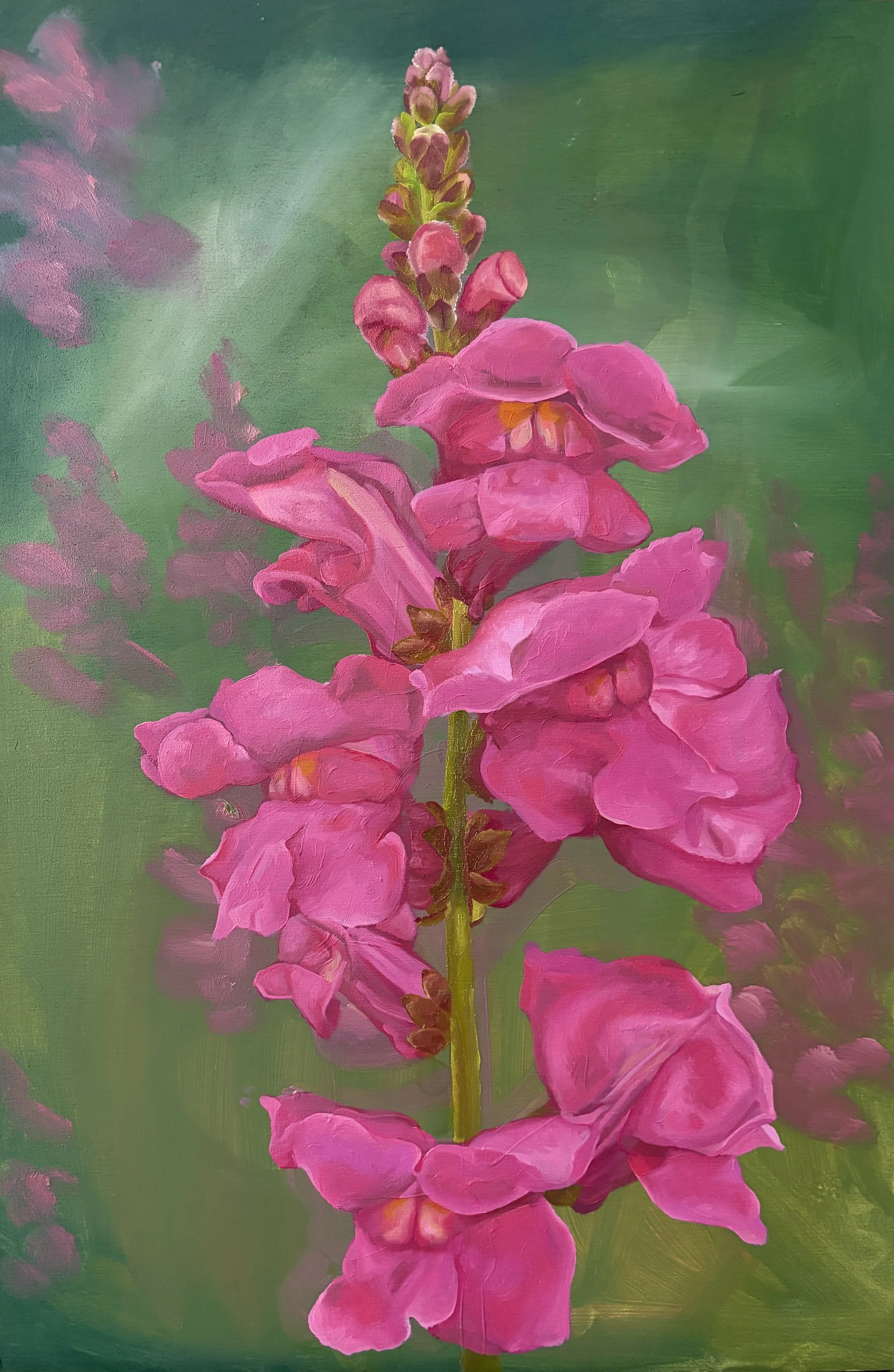 "pinch me"
oil on wood
18x12in