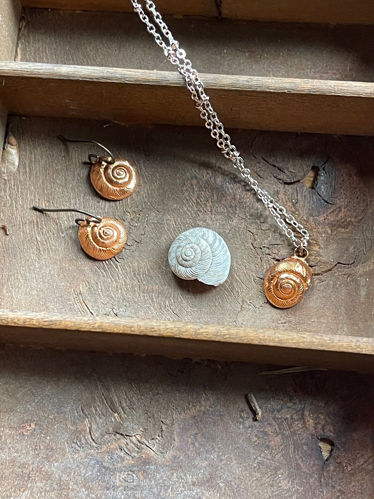 Copper Tiny Snail Shell Necklace 2.jpeg