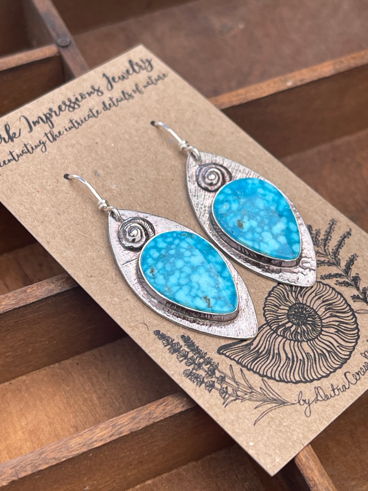Turquoise & Snail Shell Earrings 5.jpeg