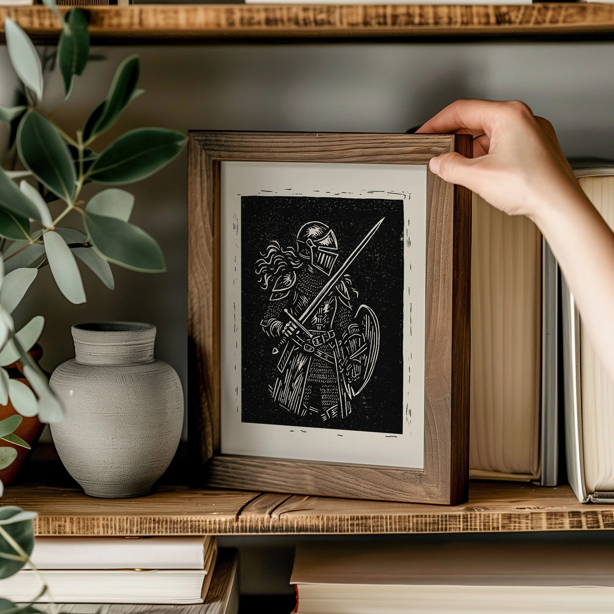 Blakc Knight on Bookcase.jpg