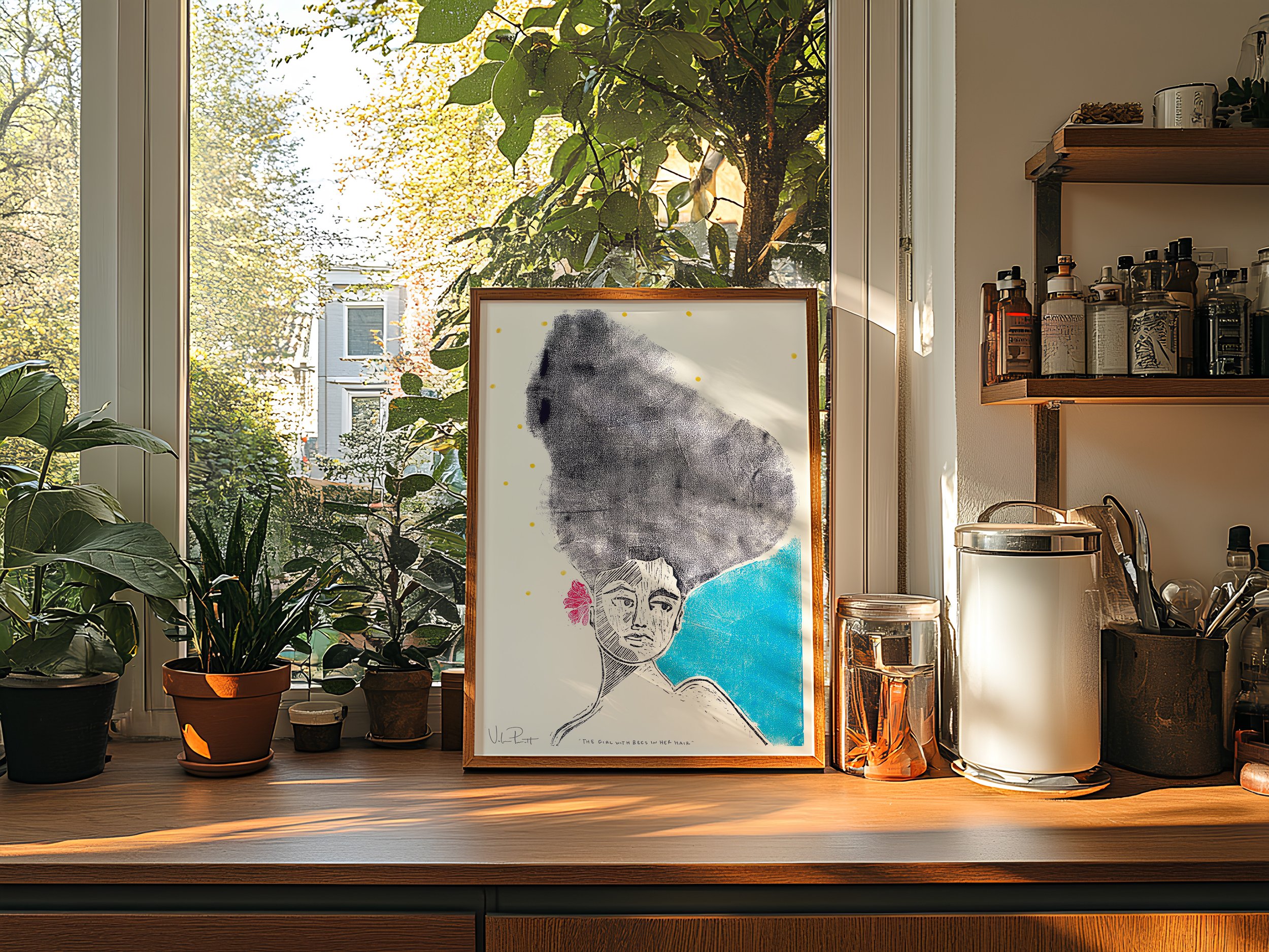 Girl With Bees in Kitchen.jpg