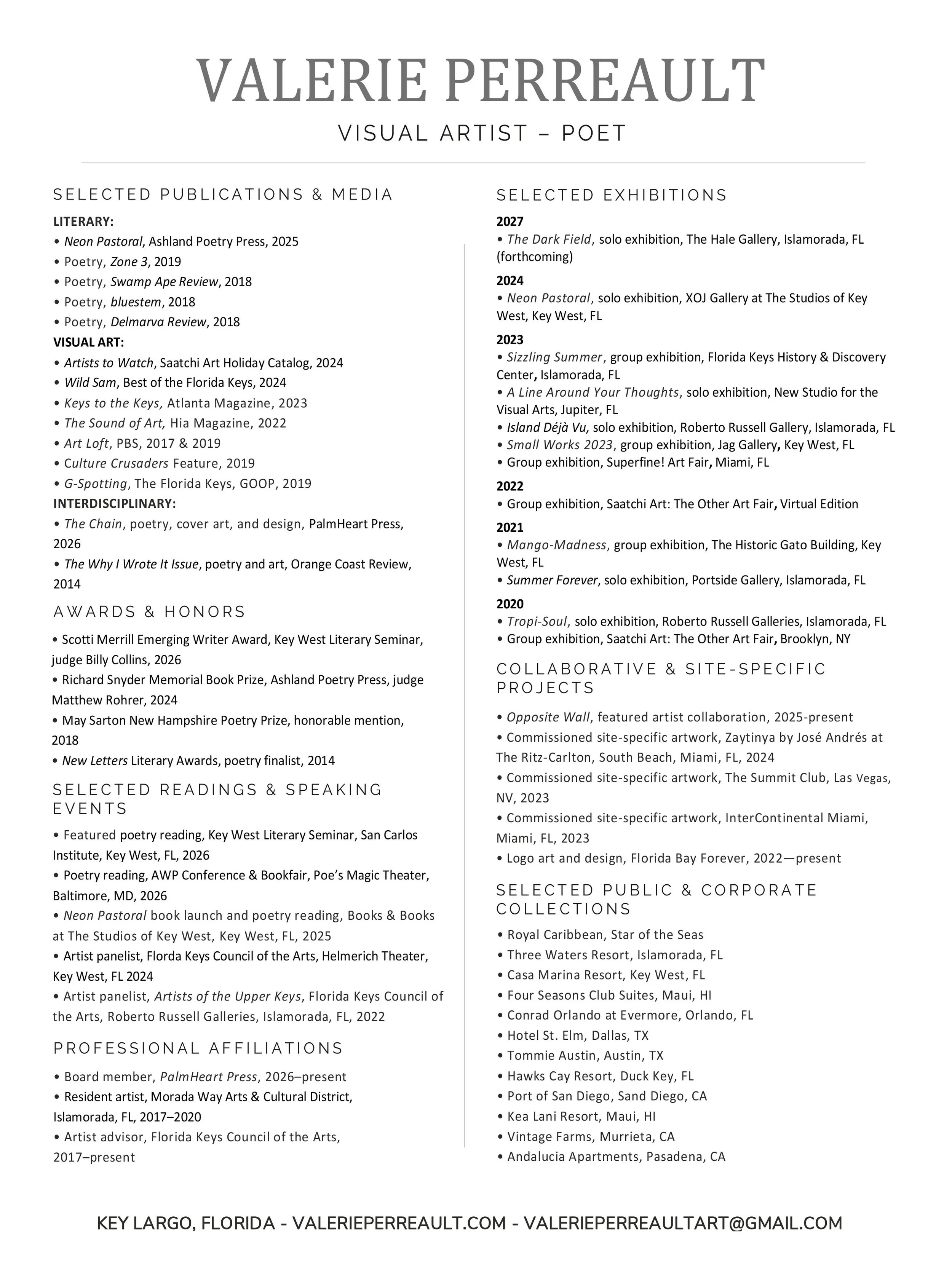 Valerie Perreault CV Resume