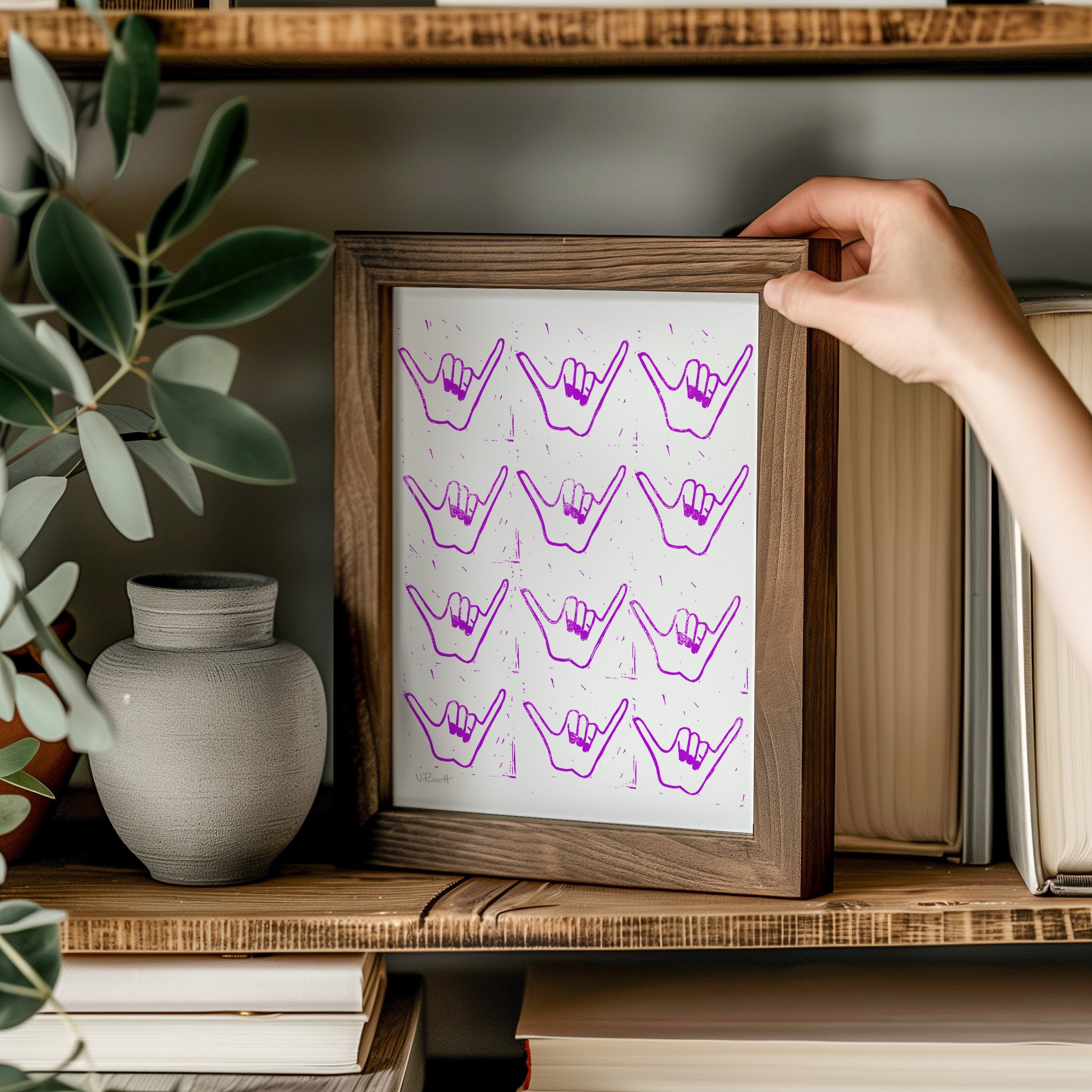 Shaka Purple in Bookcase Frame.jpg