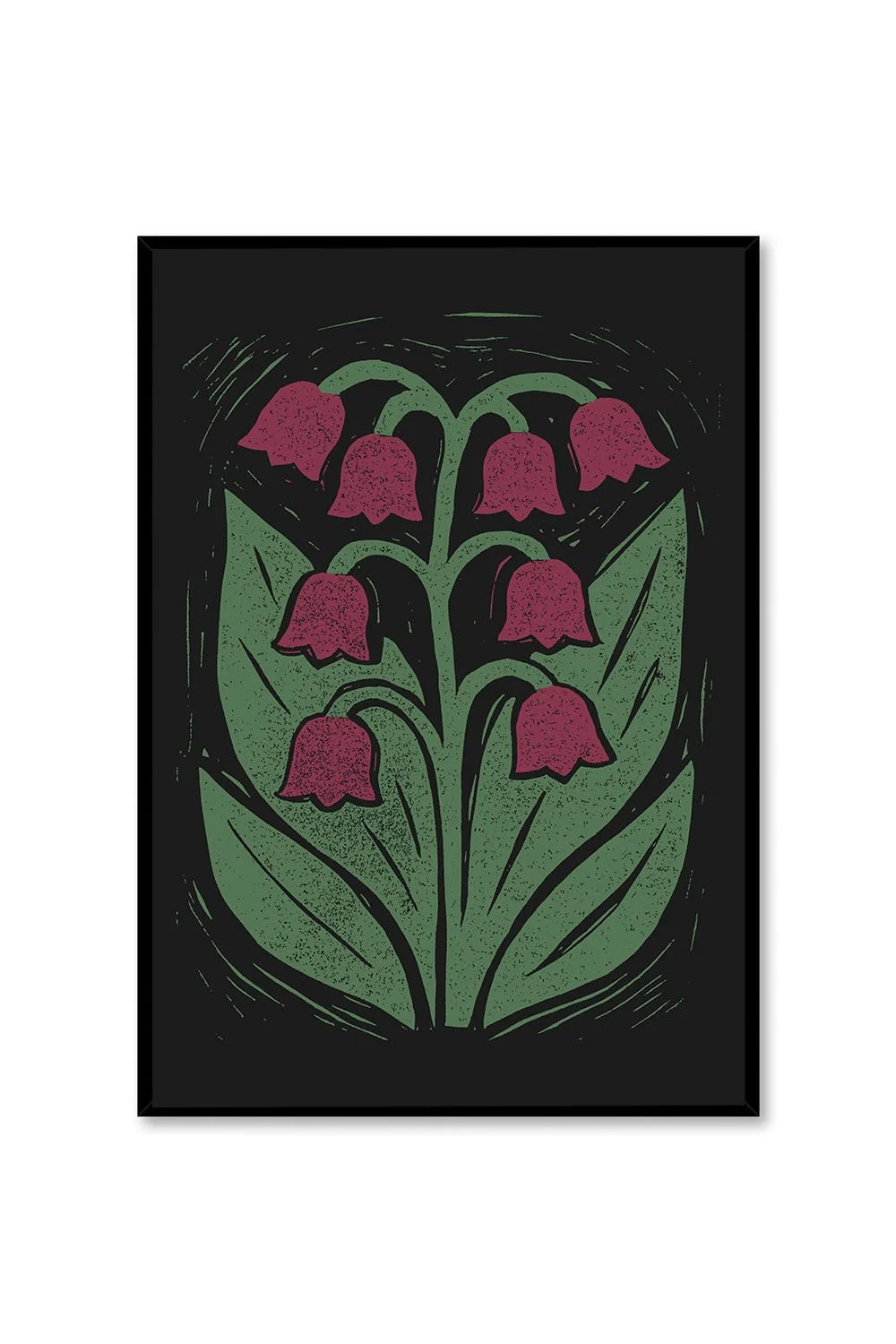 "Little Bells" Color 3 - Linocut Fine Art Print