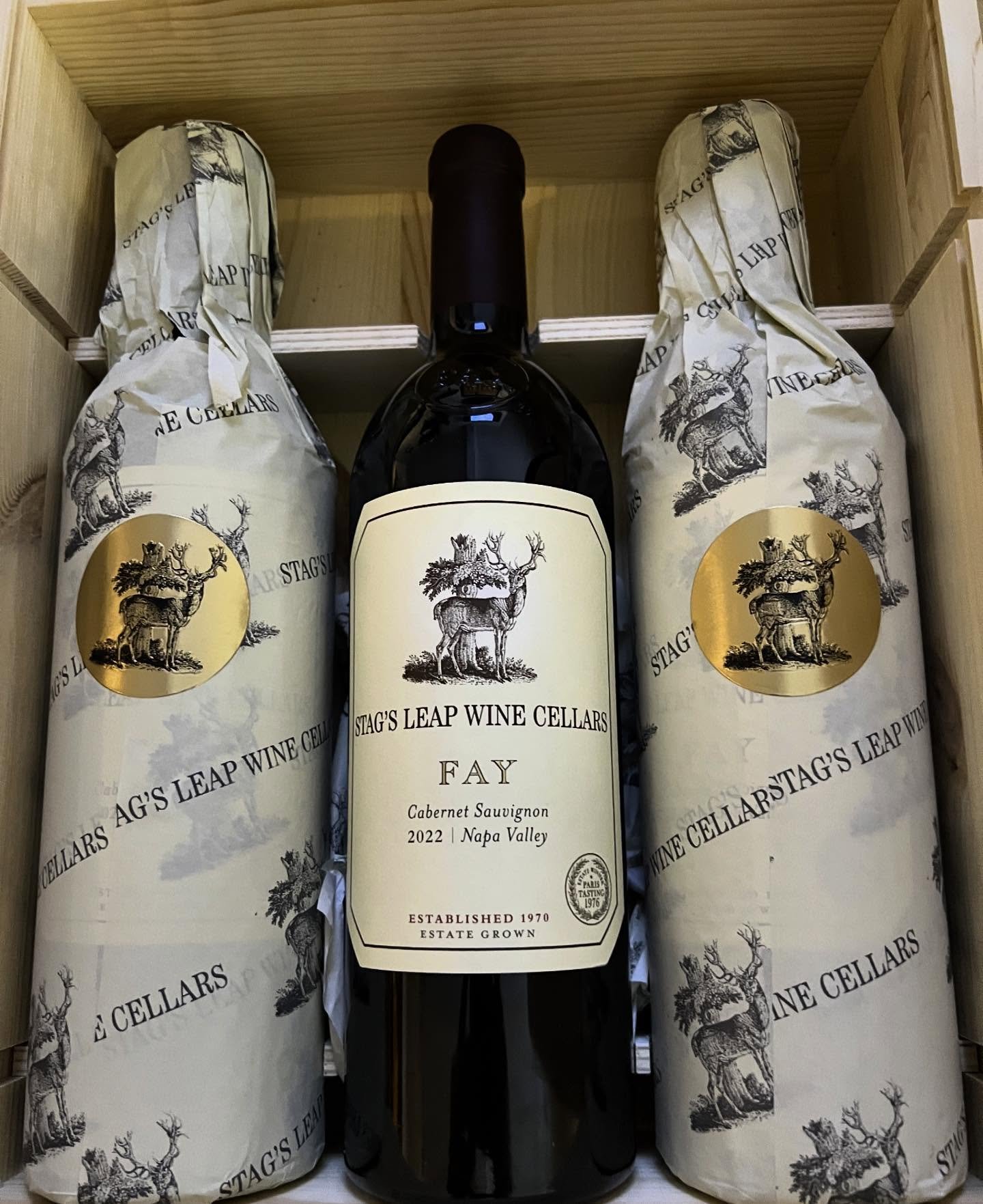 We have a 3-pack of the OG Stag&rsquo;s Leap District Cabernet plantings, and it won&rsquo;t last. Secure it online now, or drop in and pick it up in person! #stagsleapwinecellars #stagsleapdistrict #fayvineyard